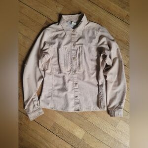 ExOfficio Women’s Dryflylite Shadow Pane Long-Sleeve Shirt‎ , Beige